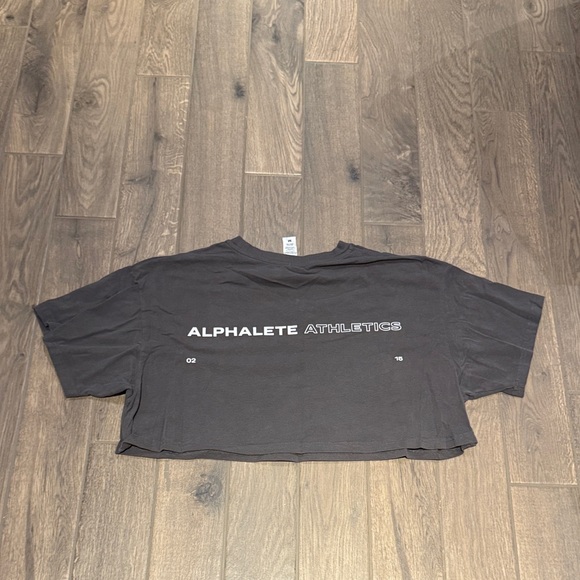 Alphalete Charcoal Cropped Tee - Picture 3 of 3